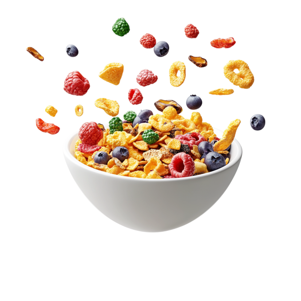 Breakfast Cereal - 3D Rendering Against White Background png