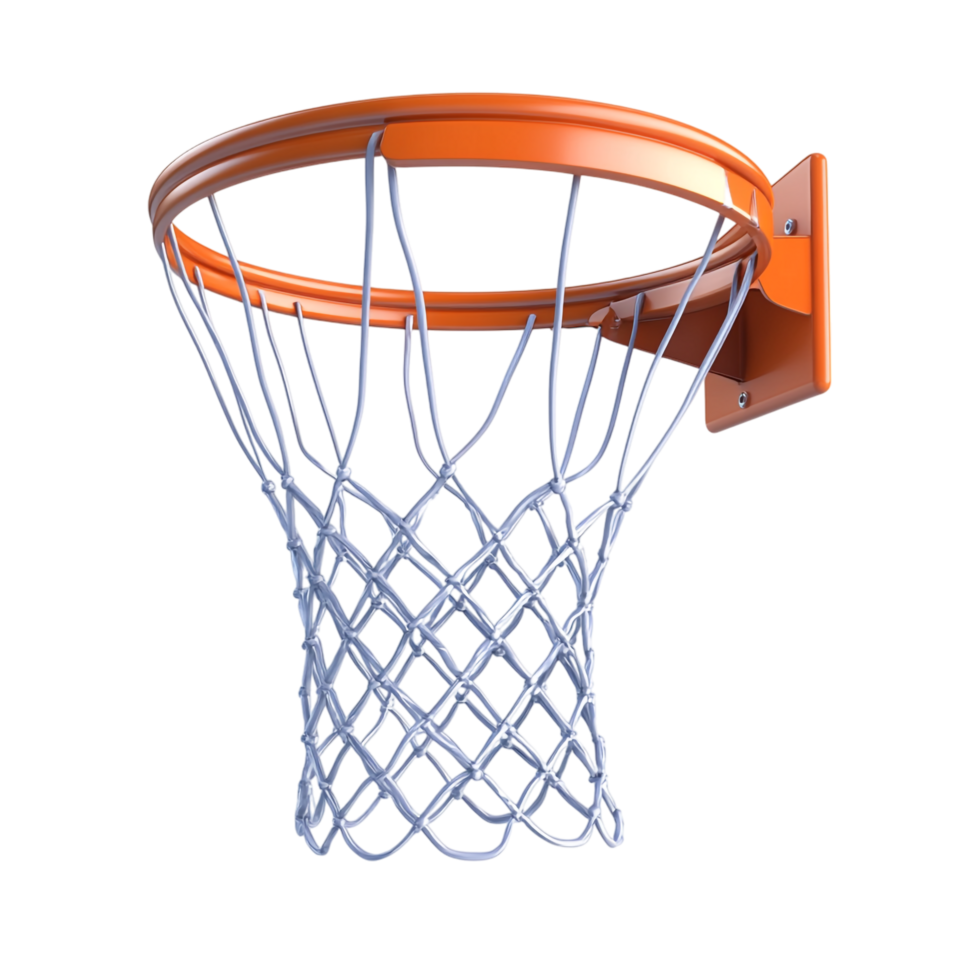 Basketball Hoop 3D Rendering Against White Background png
