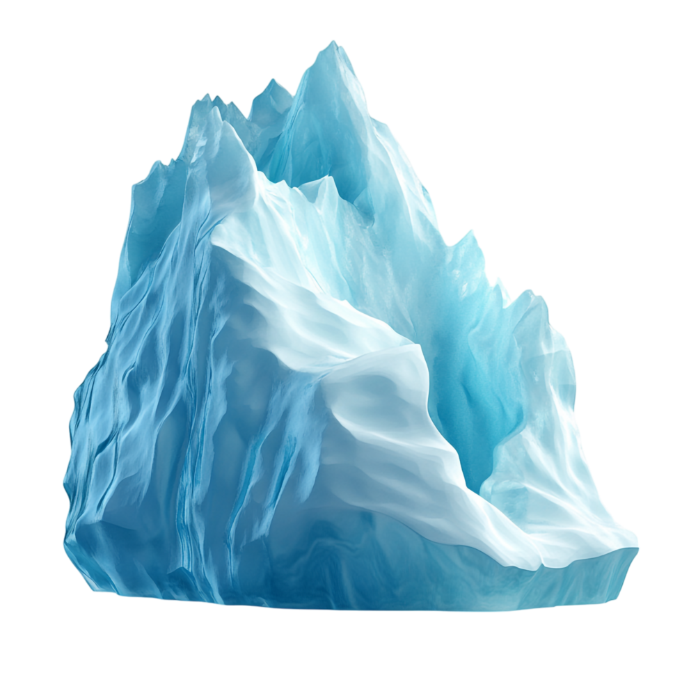 Floating Icebergs 3D Illustration Against White Background png
