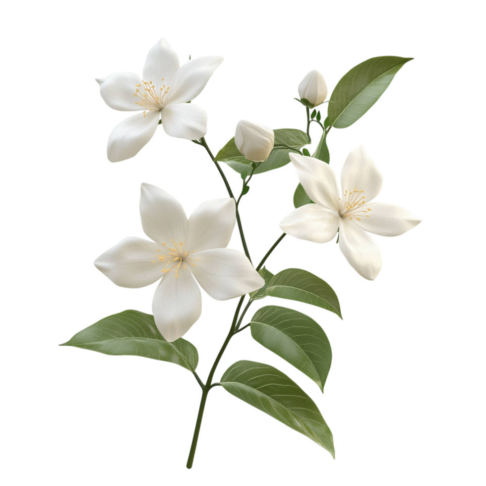 Jasmine flower isolated against a transparent background png