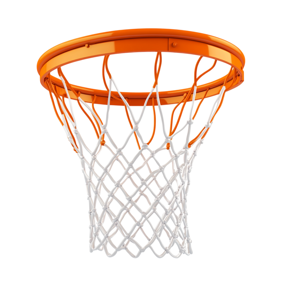 Basketball Hoop 3D Rendering Against White Background png