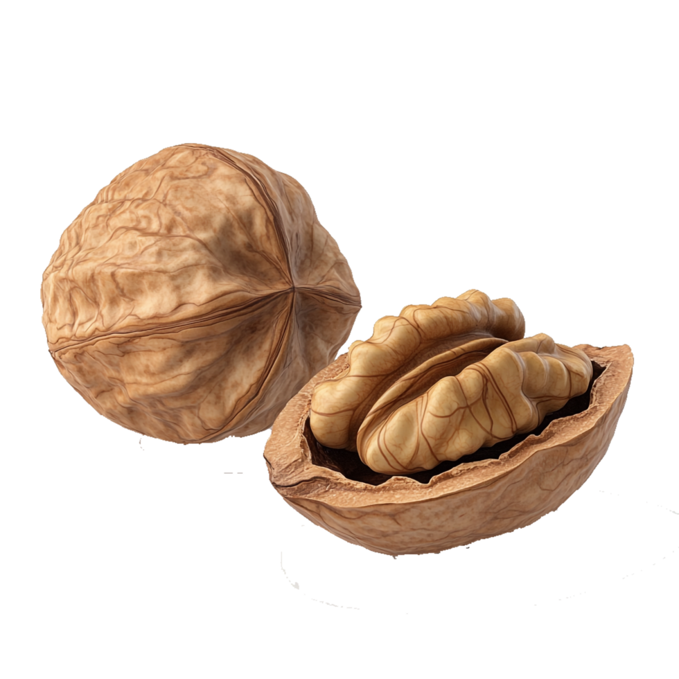 Isolated Walnuts on White Background png