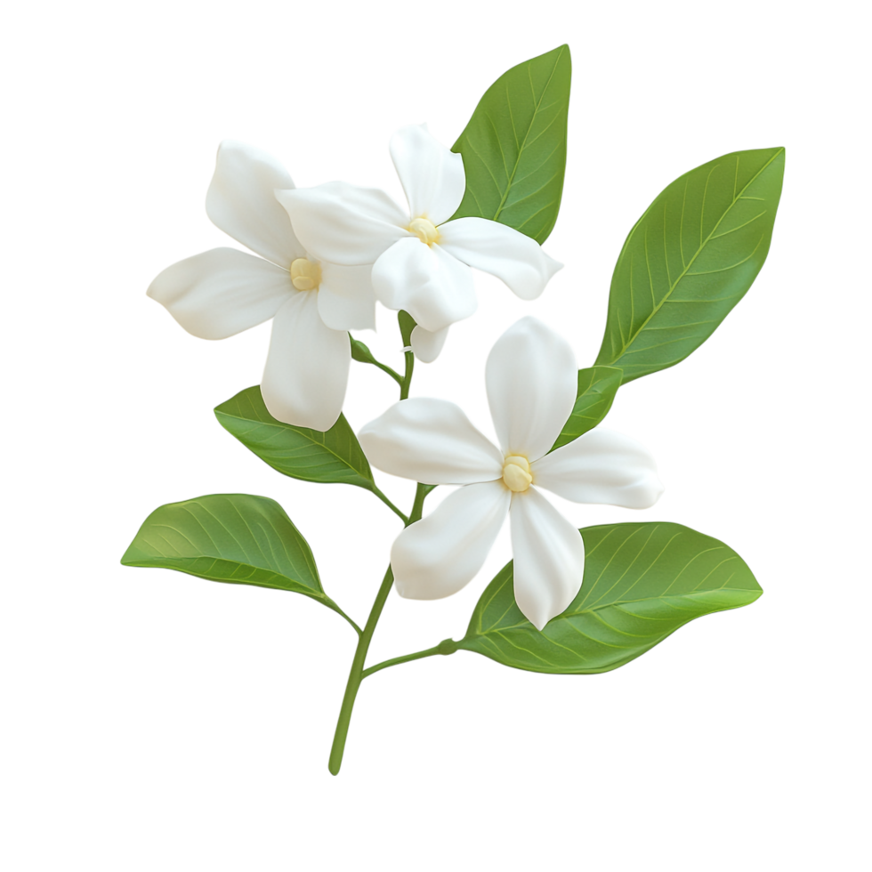 Jasmine flower isolated against a transparent background png