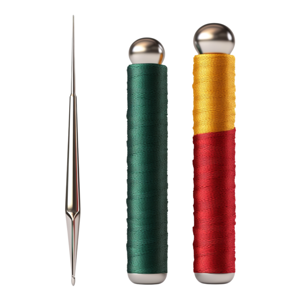 Sewing Needle and Thread Set Isolated Against White Background png