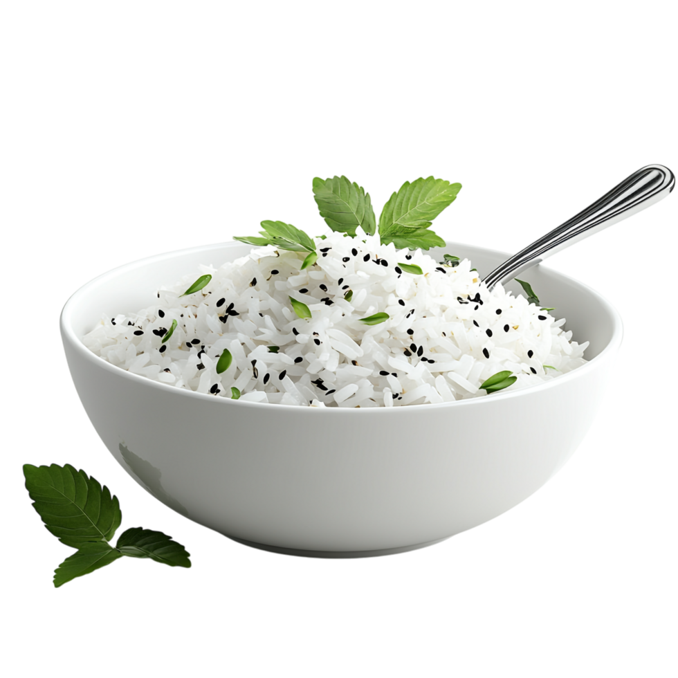 Basmati Rice 3D Rendering Against White Background png