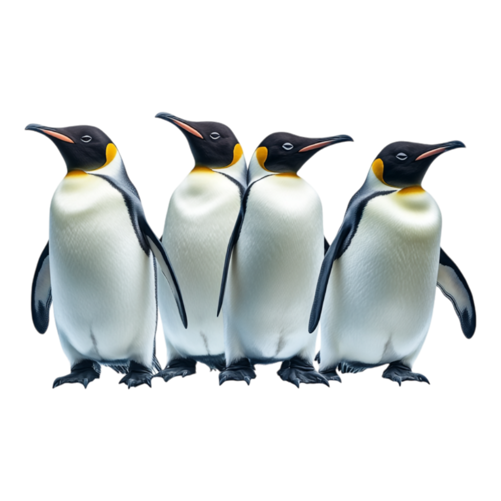 Penguins on an Iceberg Isolated Against a Transparent Background png