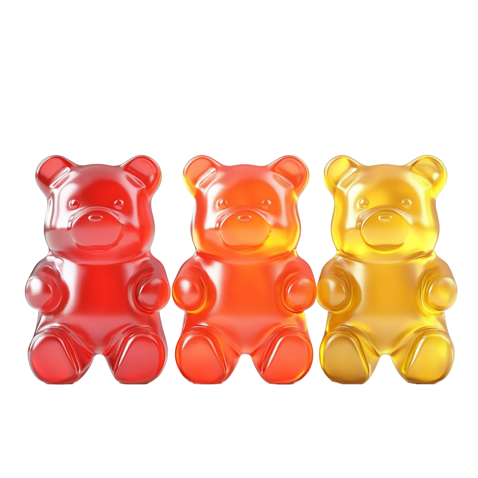 Gummy bear set on a transparent background png
