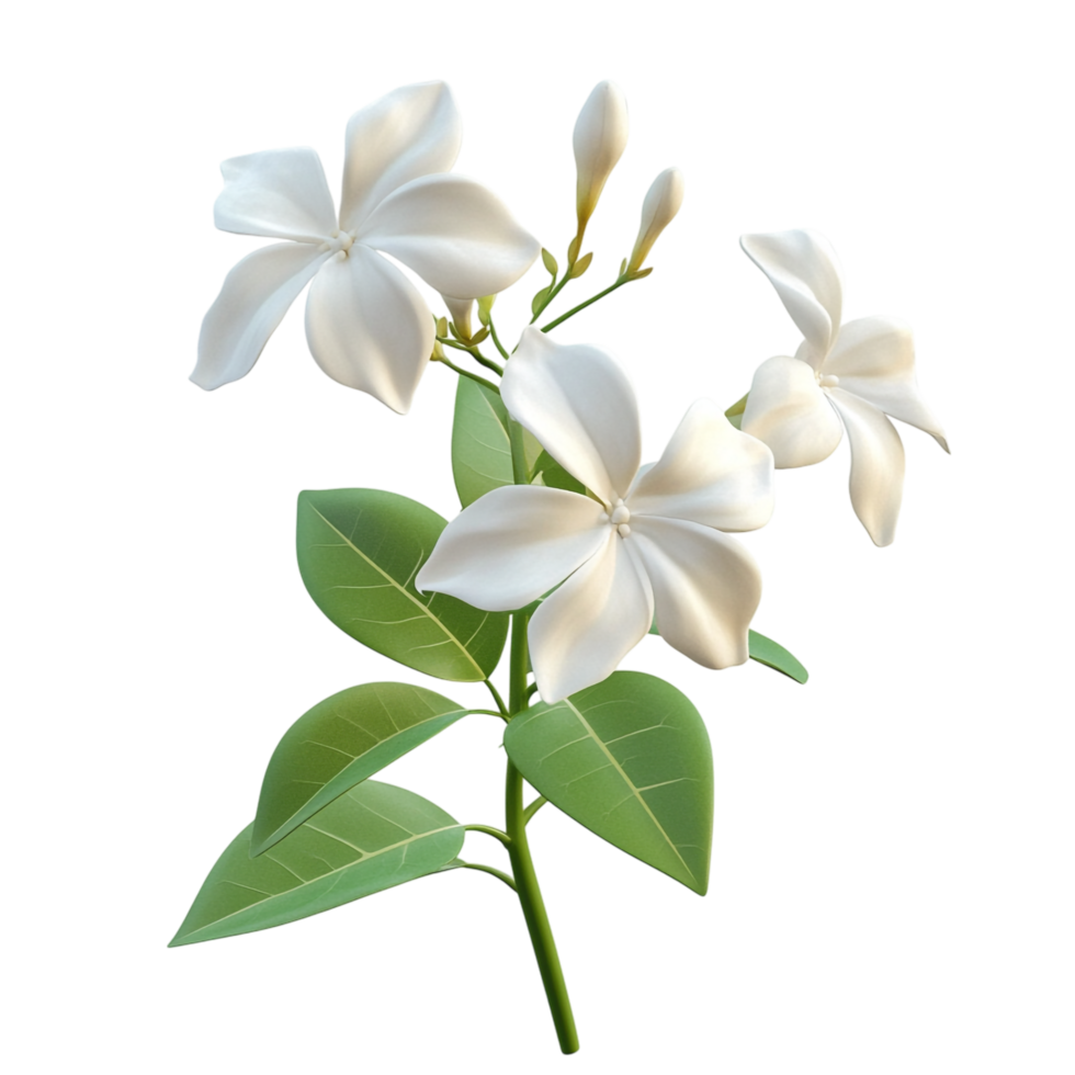 Jasmine flower isolated against a transparent background png