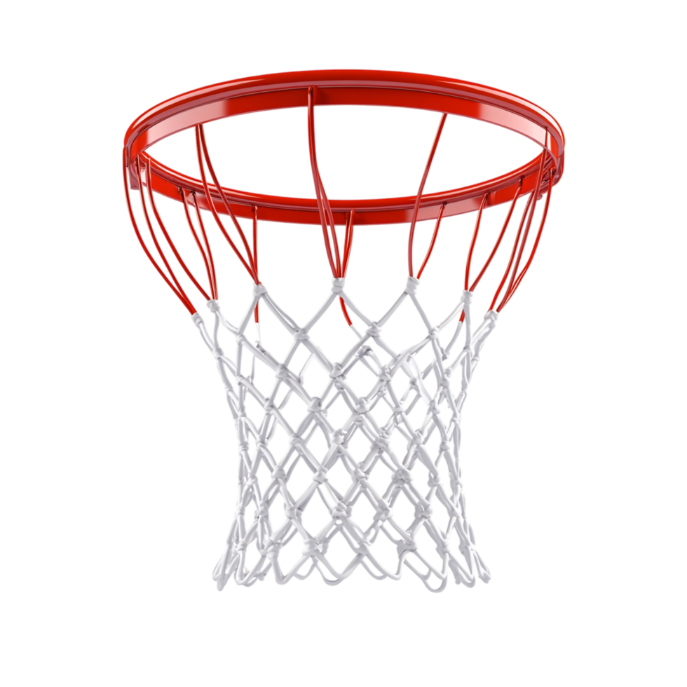 Basketball Hoop 3D Rendering Against White Background png