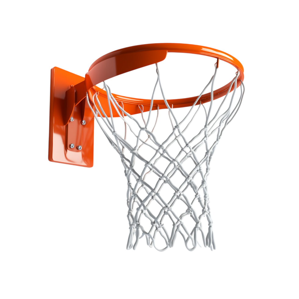 Basketball Hoop 3D Rendering Against White Background png