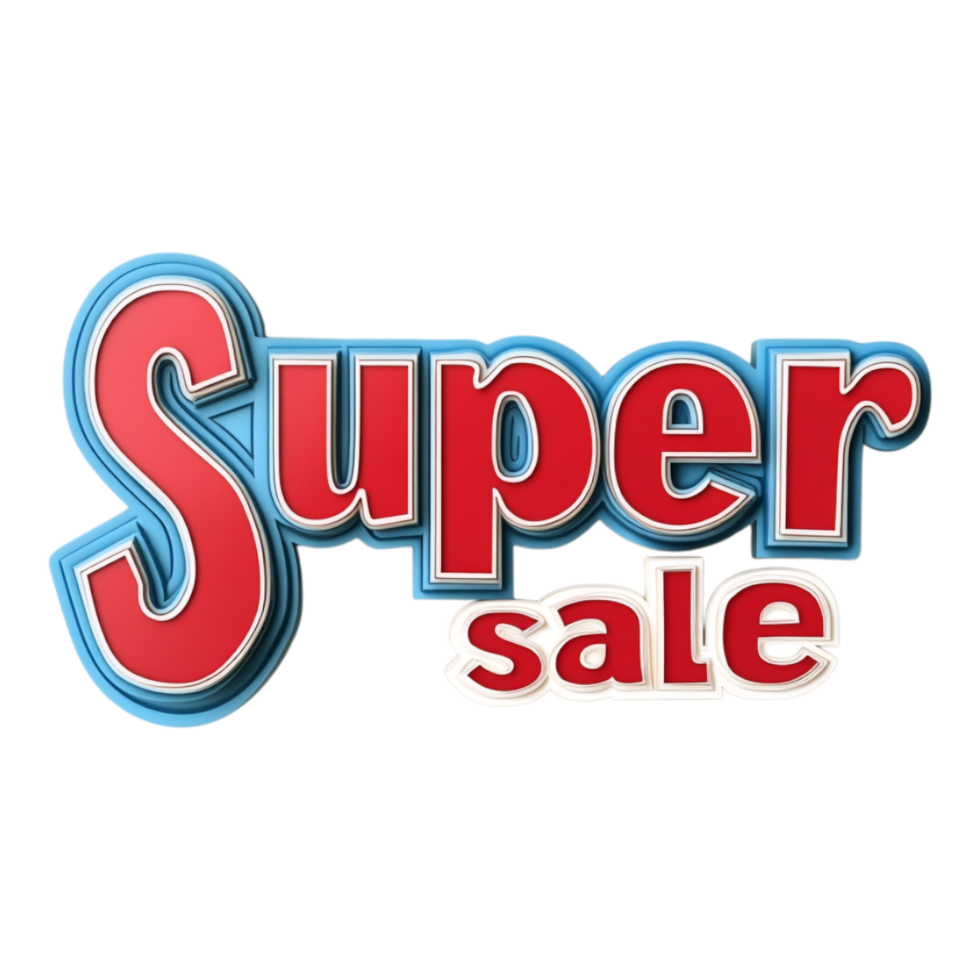 Super Sale Text Isolated Against transparent Background png