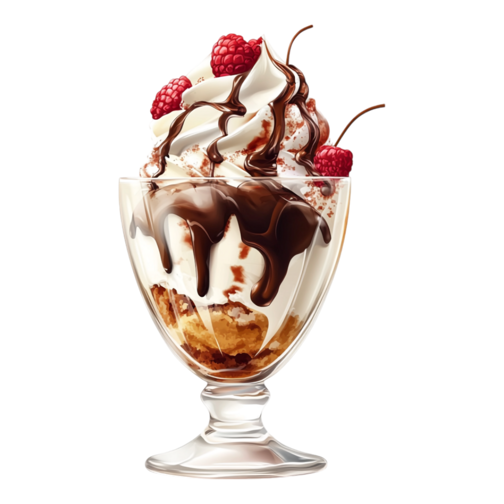 Ice Cream or Sundae on transparent background png