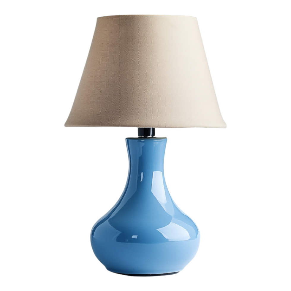 Lamp on a Blue Base Isolated Against a transparent Background png