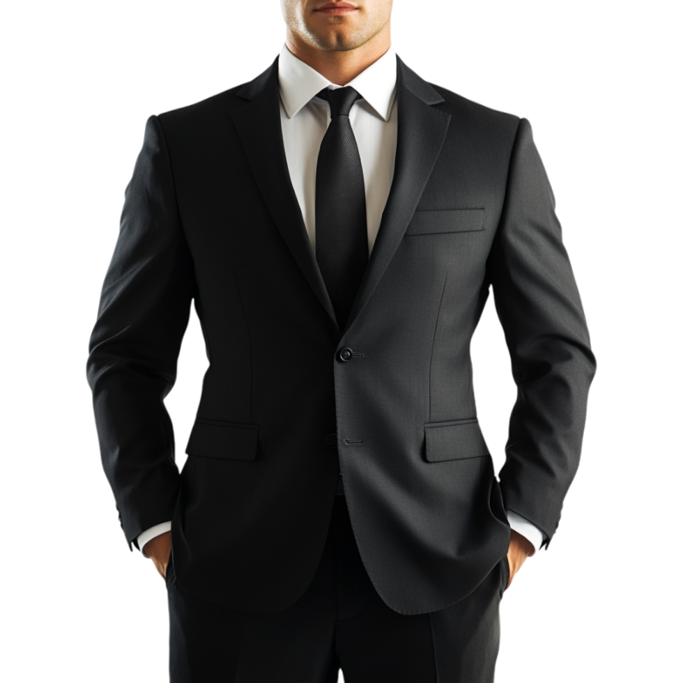 Man in a Suit Isolated Against a Transparent Background png