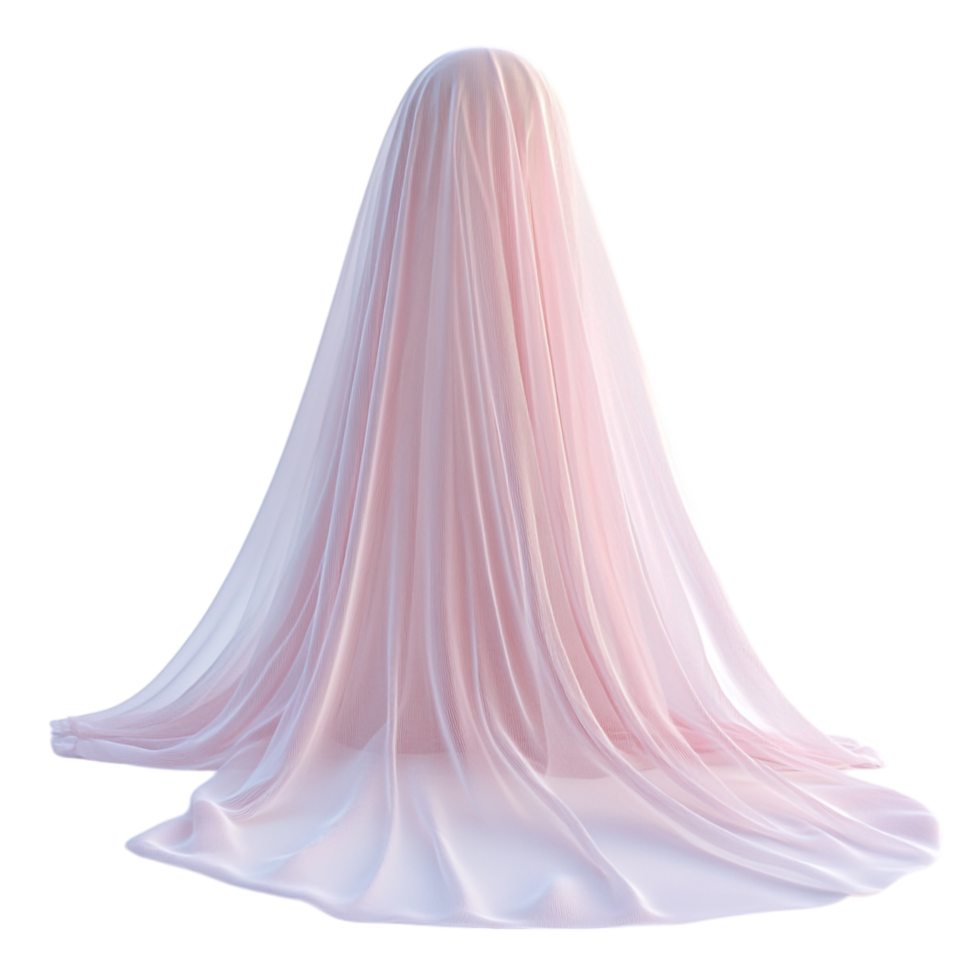 Bridal Veil - 3D Rendering Against White Background png