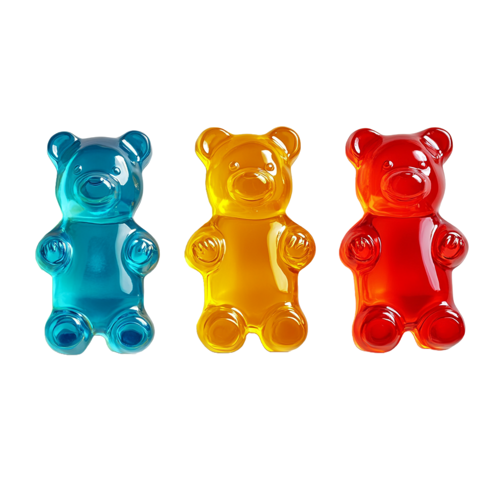 Gummy bear set on a transparent background png