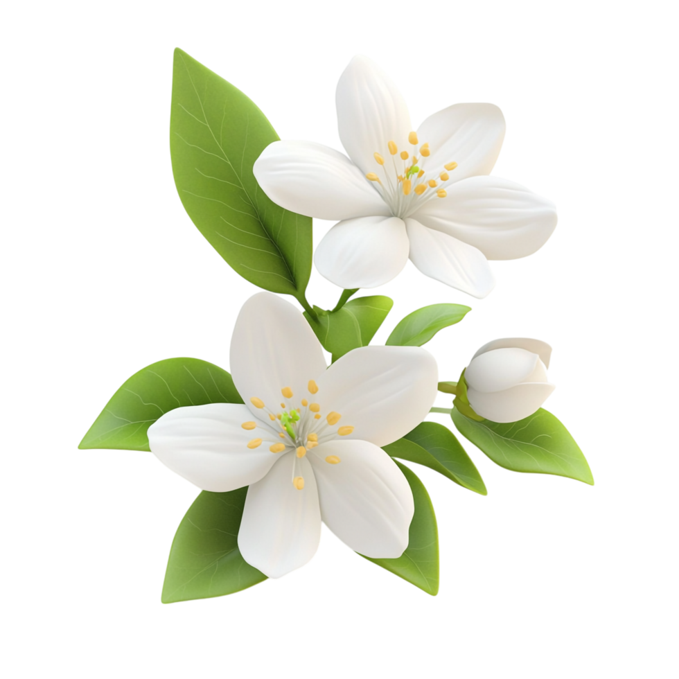 Jasmine flower isolated against a transparent background png