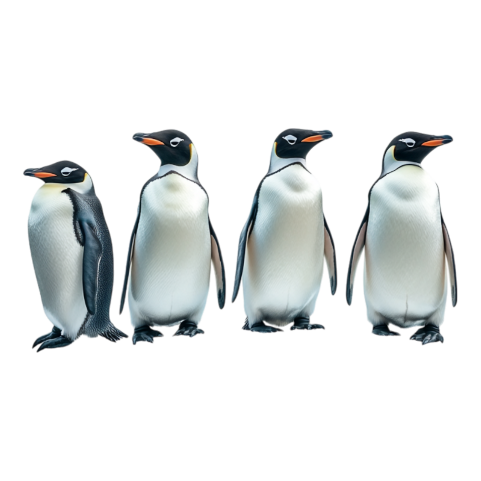 Penguins on an Iceberg Isolated Against a Transparent Background png