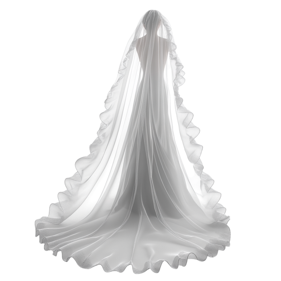 Bridal Veil - 3D Rendering Against White Background png