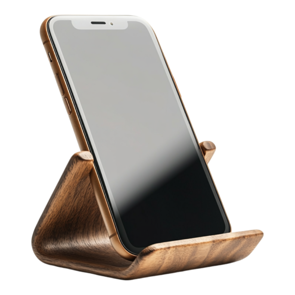 Phone and Holder Isolated on Transparent Background png