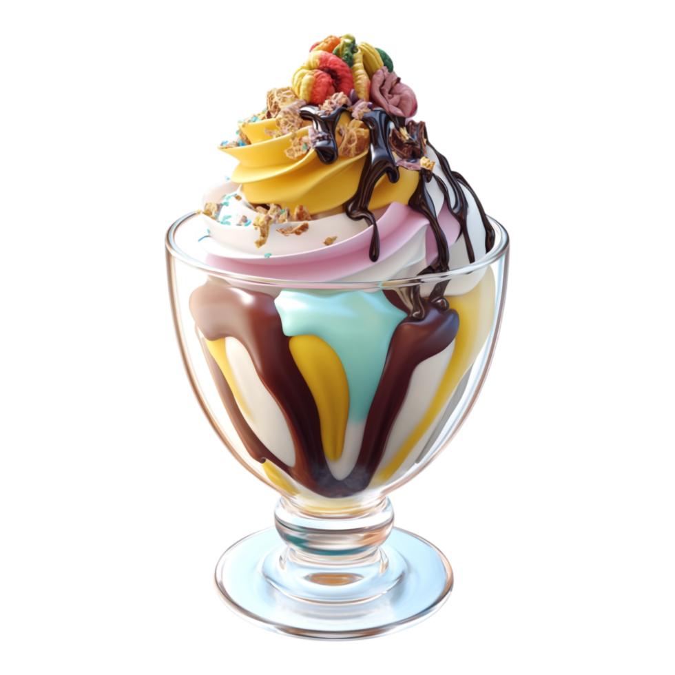 Ice Cream or Sundae on transparent background png