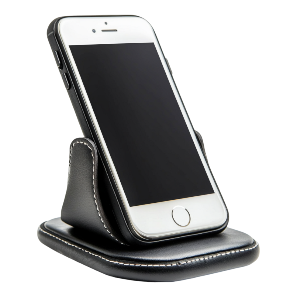 Phone and Holder Isolated on Transparent Background png