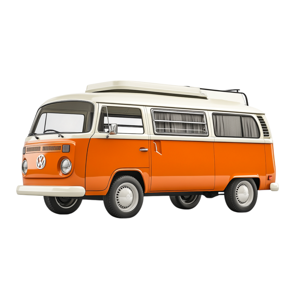 Camper Van 3D Illustration Against White Background png