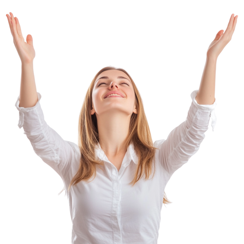 Worker in a happy mood, relaxing in the air template isolated against a transparent background png