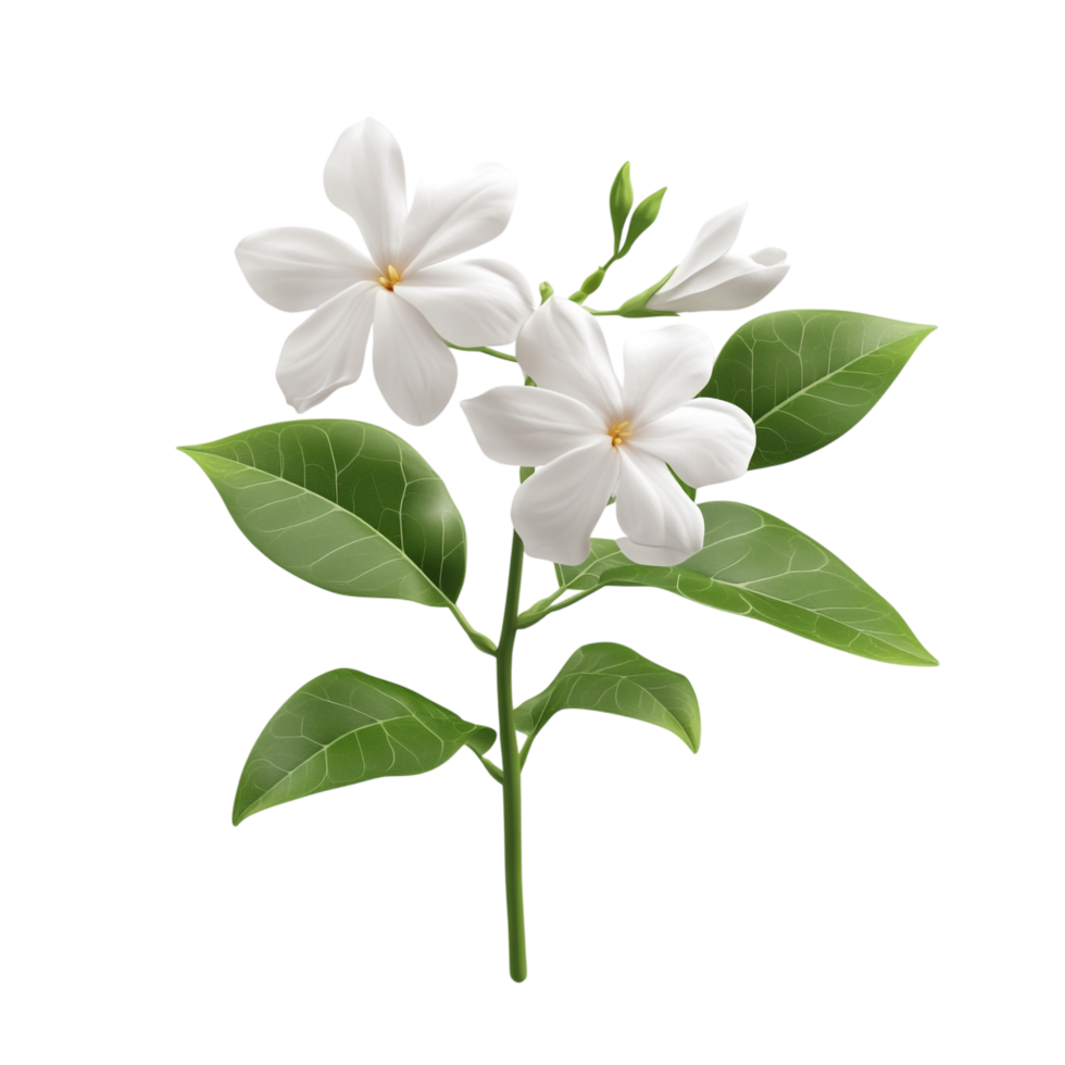 Jasmine flower isolated against a transparent background png