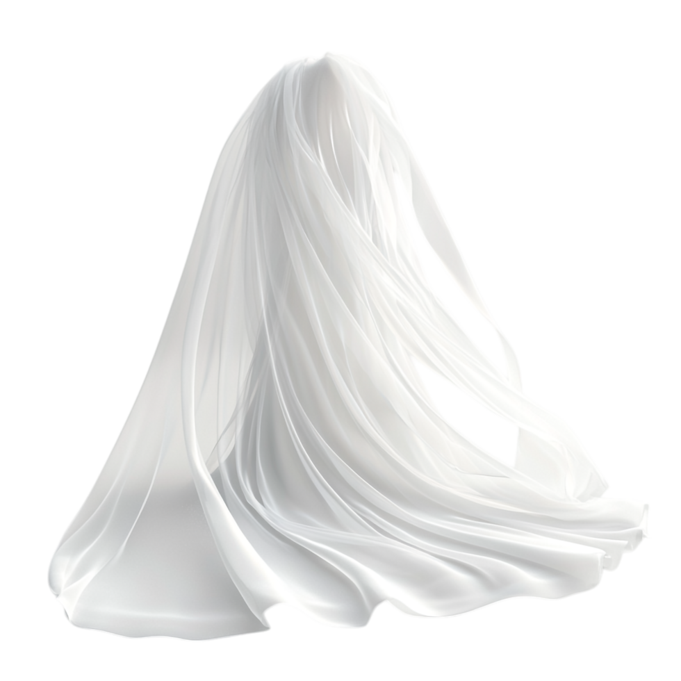 Bridal Veil - 3D Rendering Against White Background png