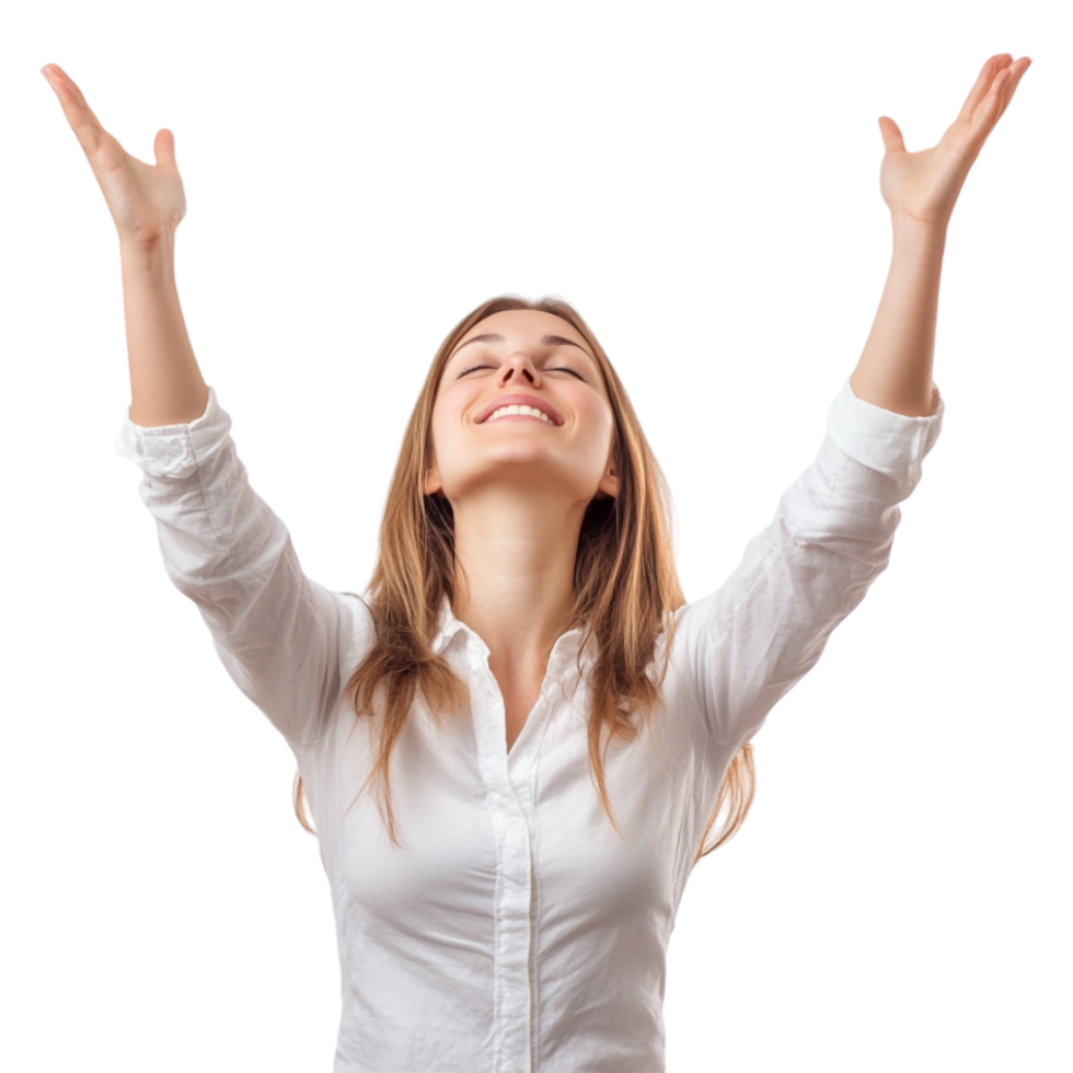 Worker in a happy mood, relaxing in the air template isolated against a transparent background png