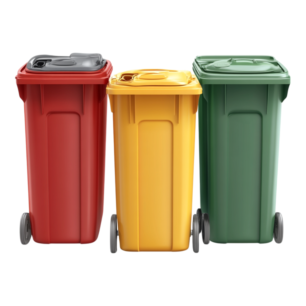 Vector Illustration of a Recycling Bin and Garbage Can png