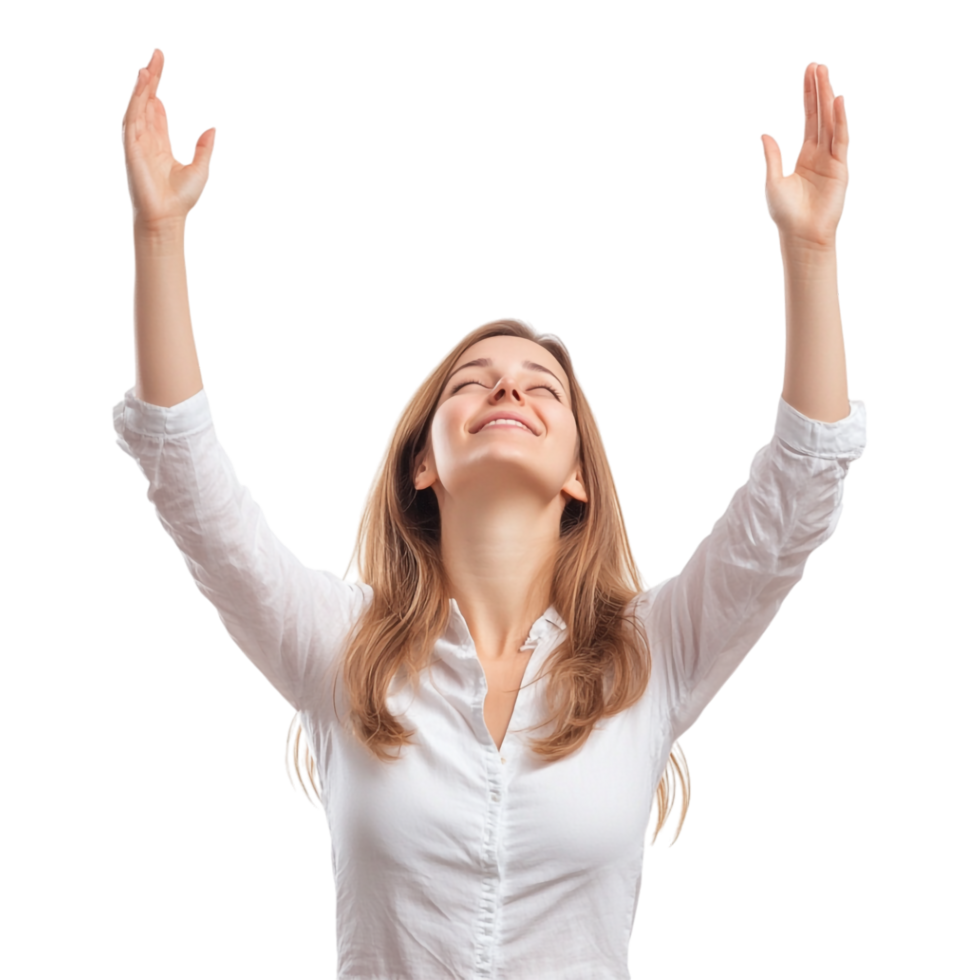 Worker in a happy mood, relaxing in the air template isolated against a transparent background png