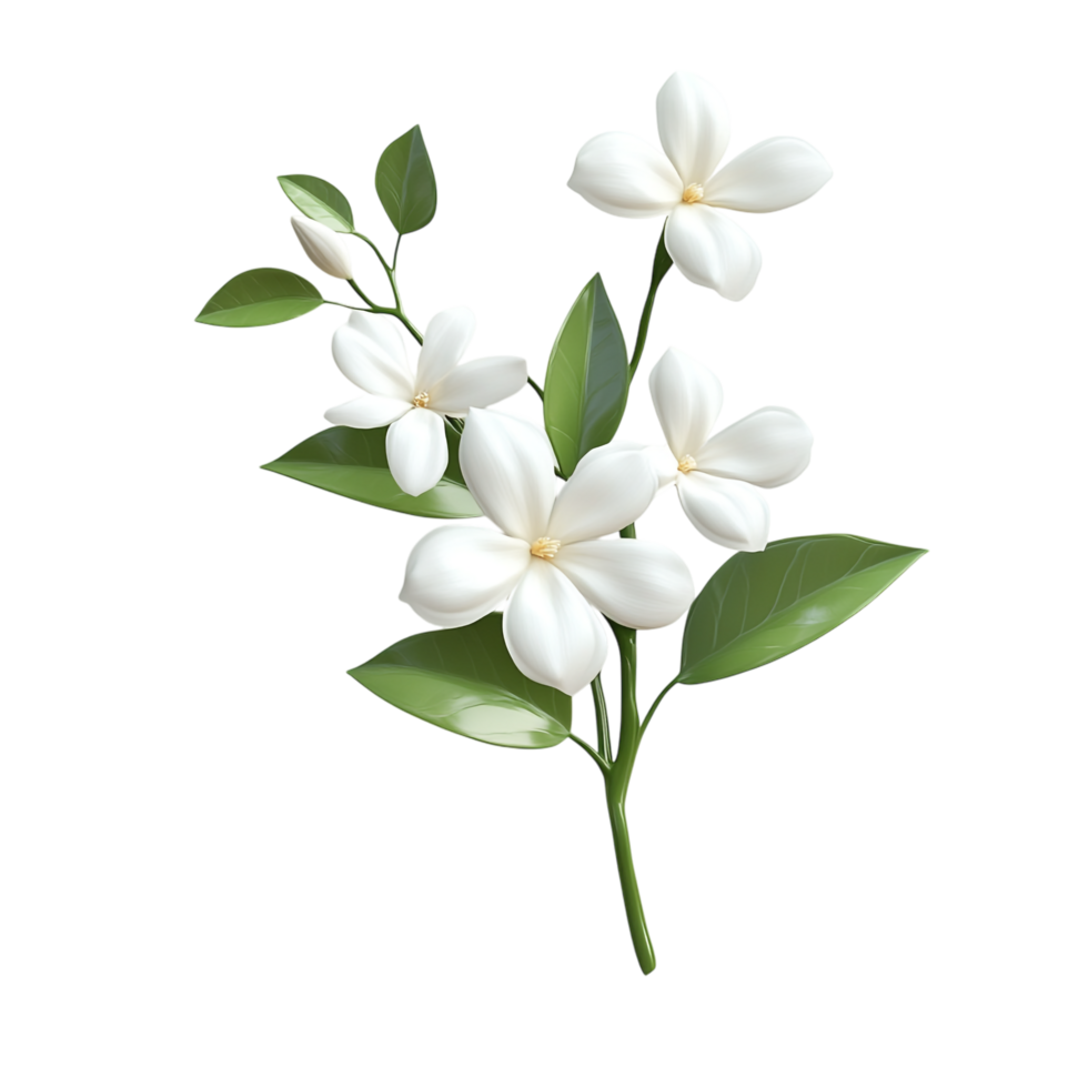 Jasmine flower isolated against a transparent background png