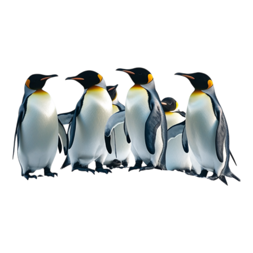 Penguins on an Iceberg Isolated Against a Transparent Background png
