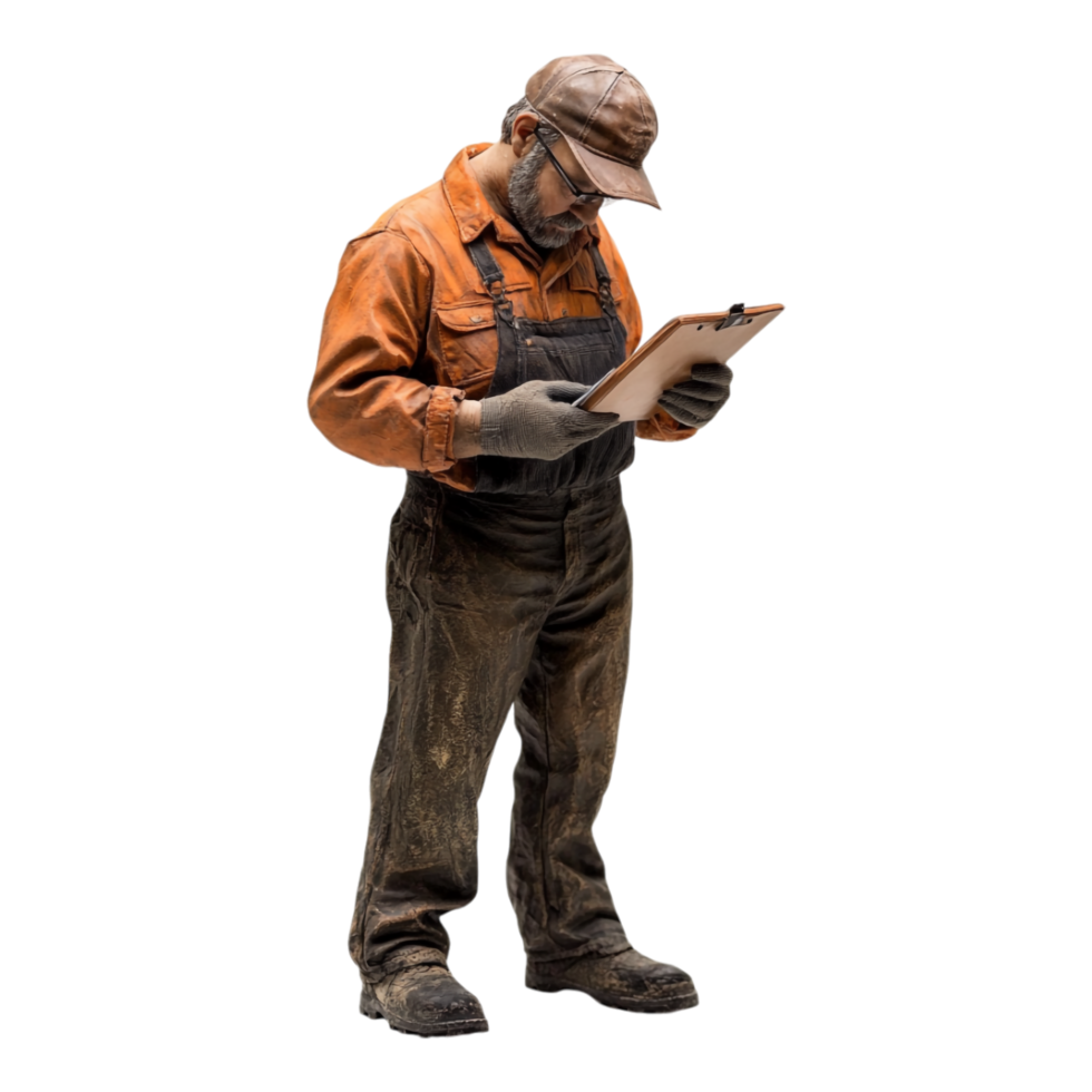 Man at Work Isolated Against a Transparent Background png