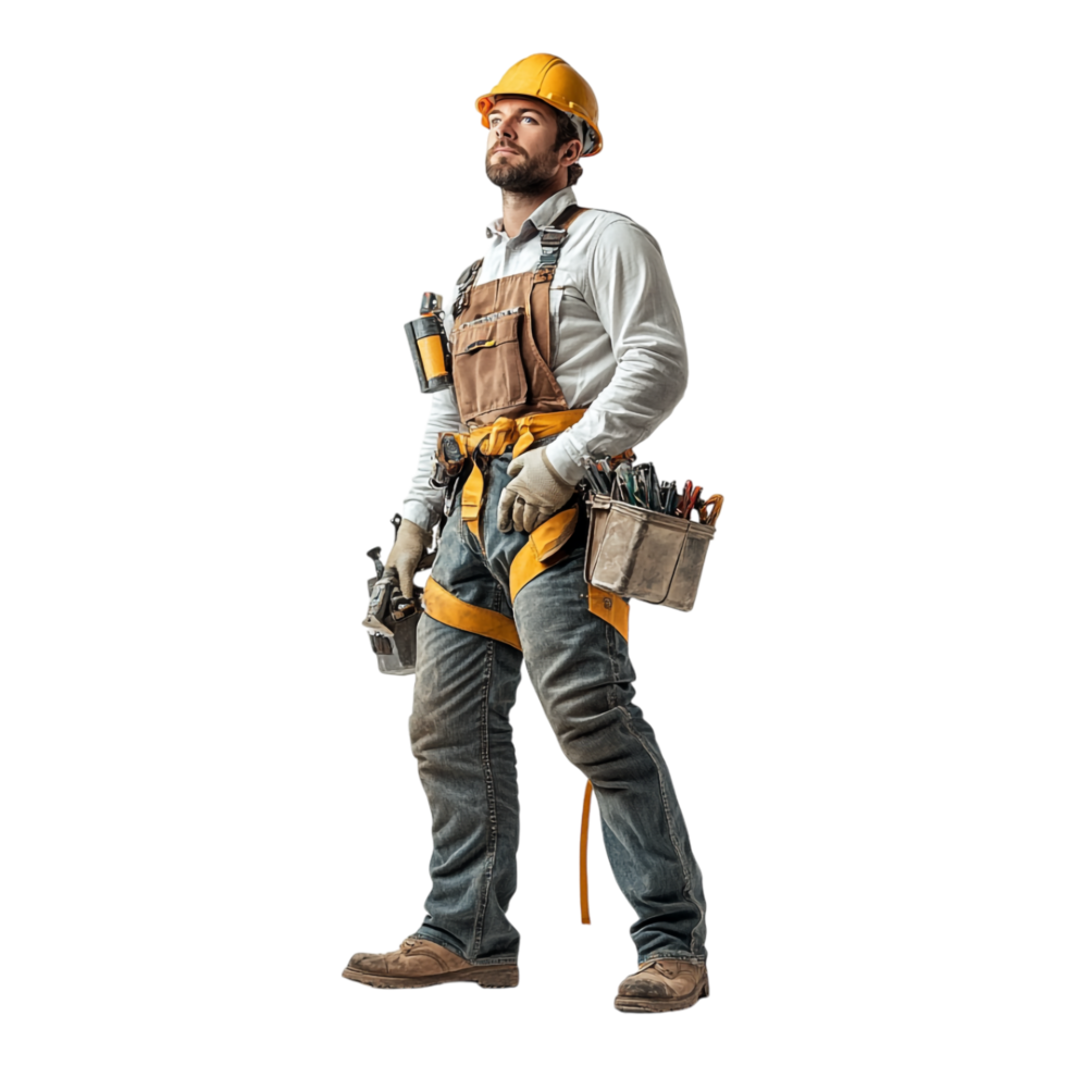 Man at Work Isolated Against a Transparent Background png