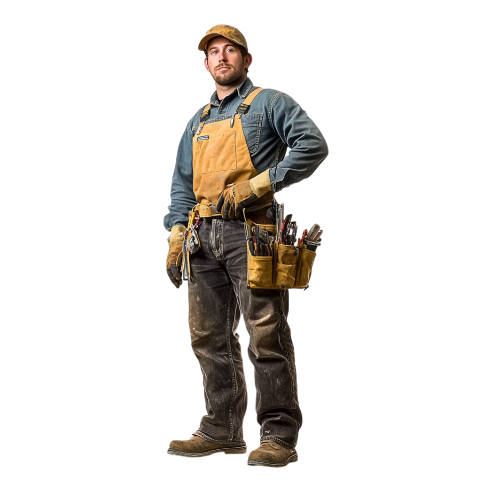 Man at Work Isolated Against a Transparent Background png