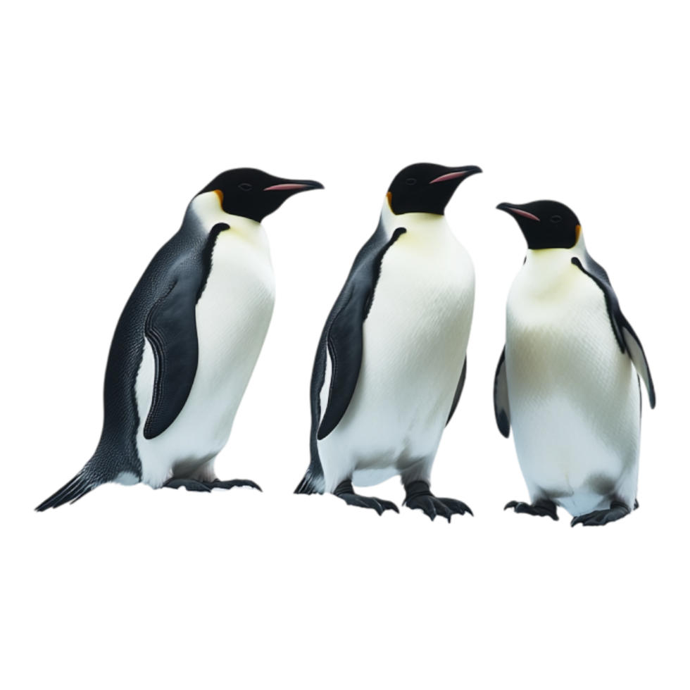 Penguins on an Iceberg Isolated Against a Transparent Background png