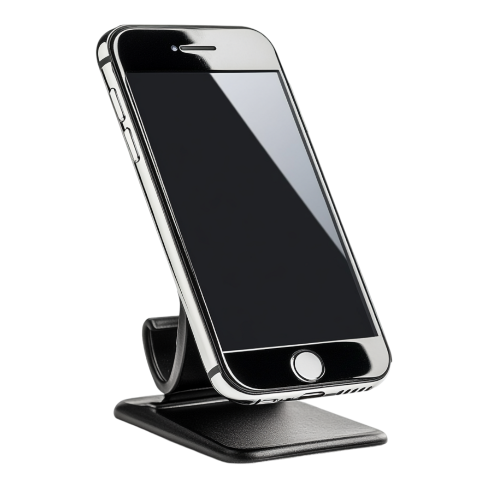 Phone and Holder Isolated on Transparent Background png