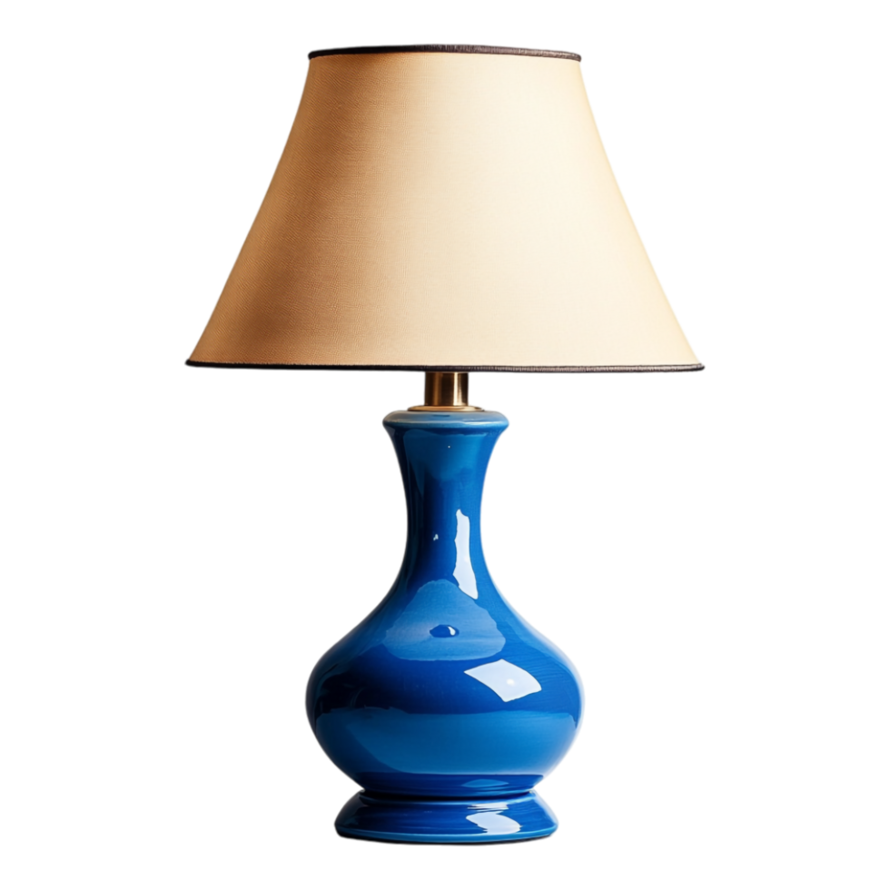 Lamp on a Blue Base Isolated Against a transparent Background png