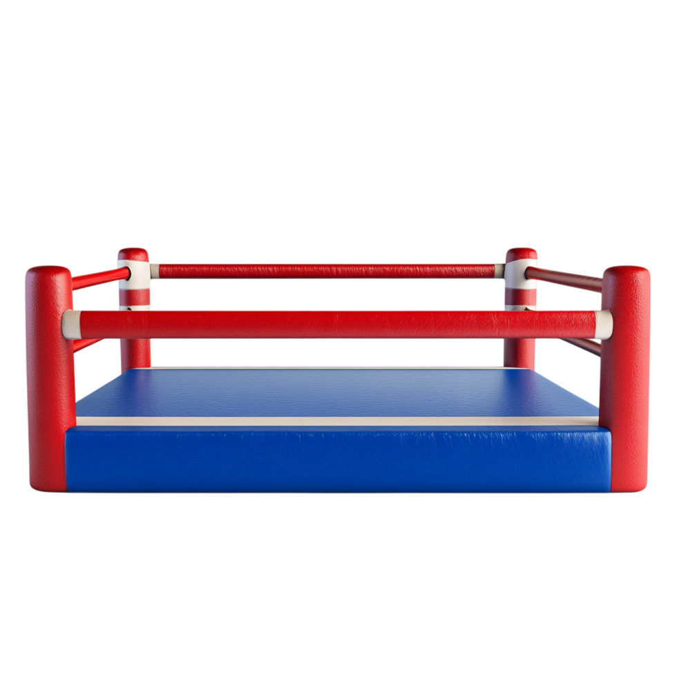 Boxing Ring - 3D Rendering Against White Background png