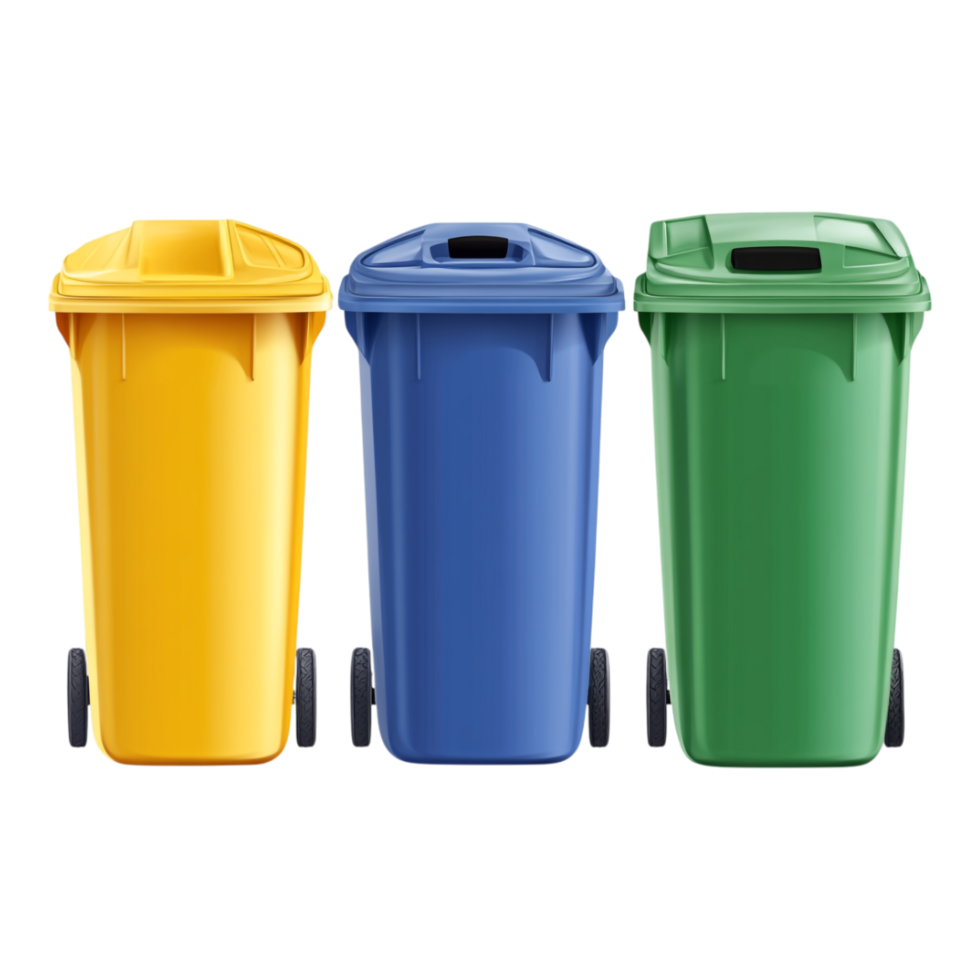 Vector Illustration of a Recycling Bin and Garbage Can png