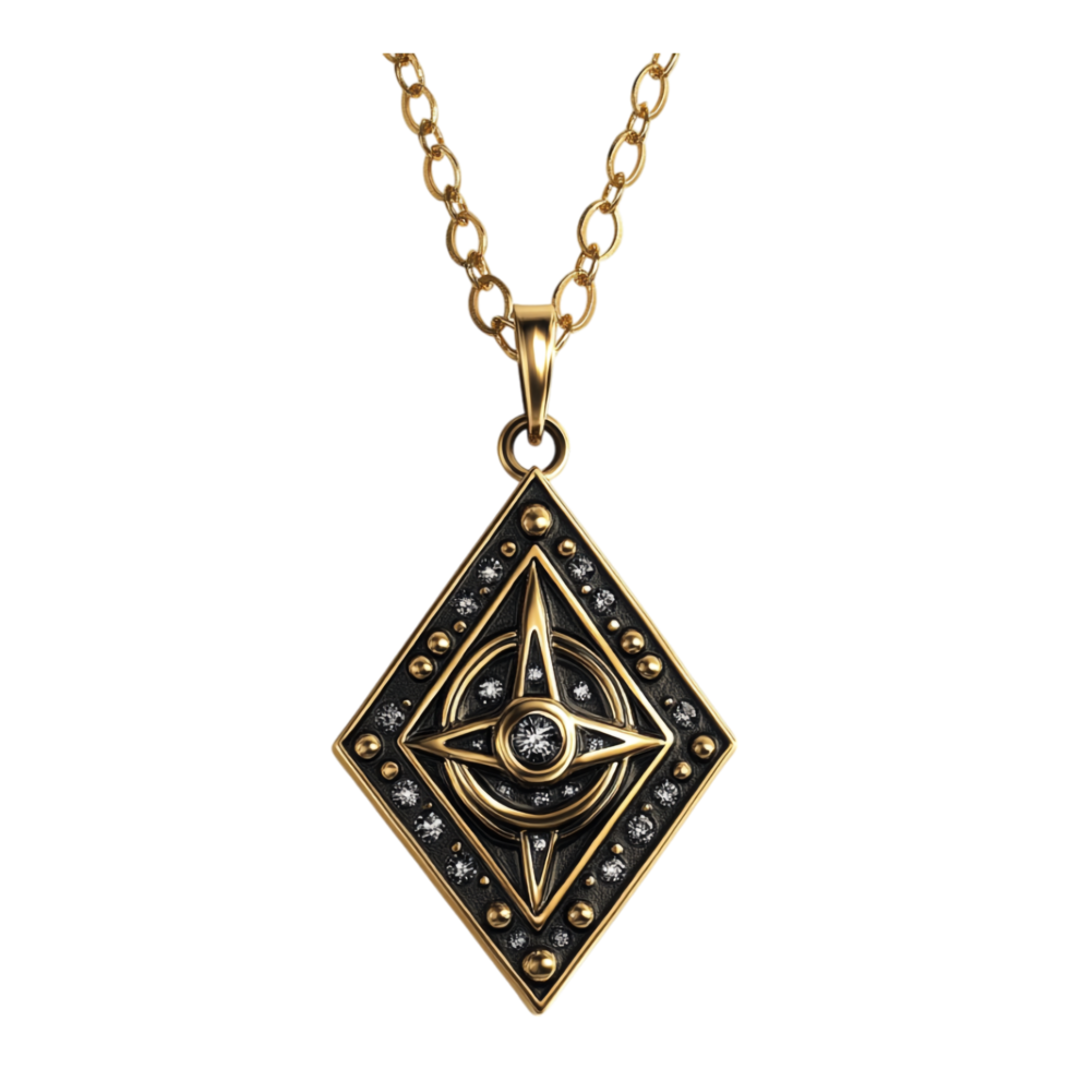 Masonic isolated jewelry rendered in 8K resolution against a transparent background png