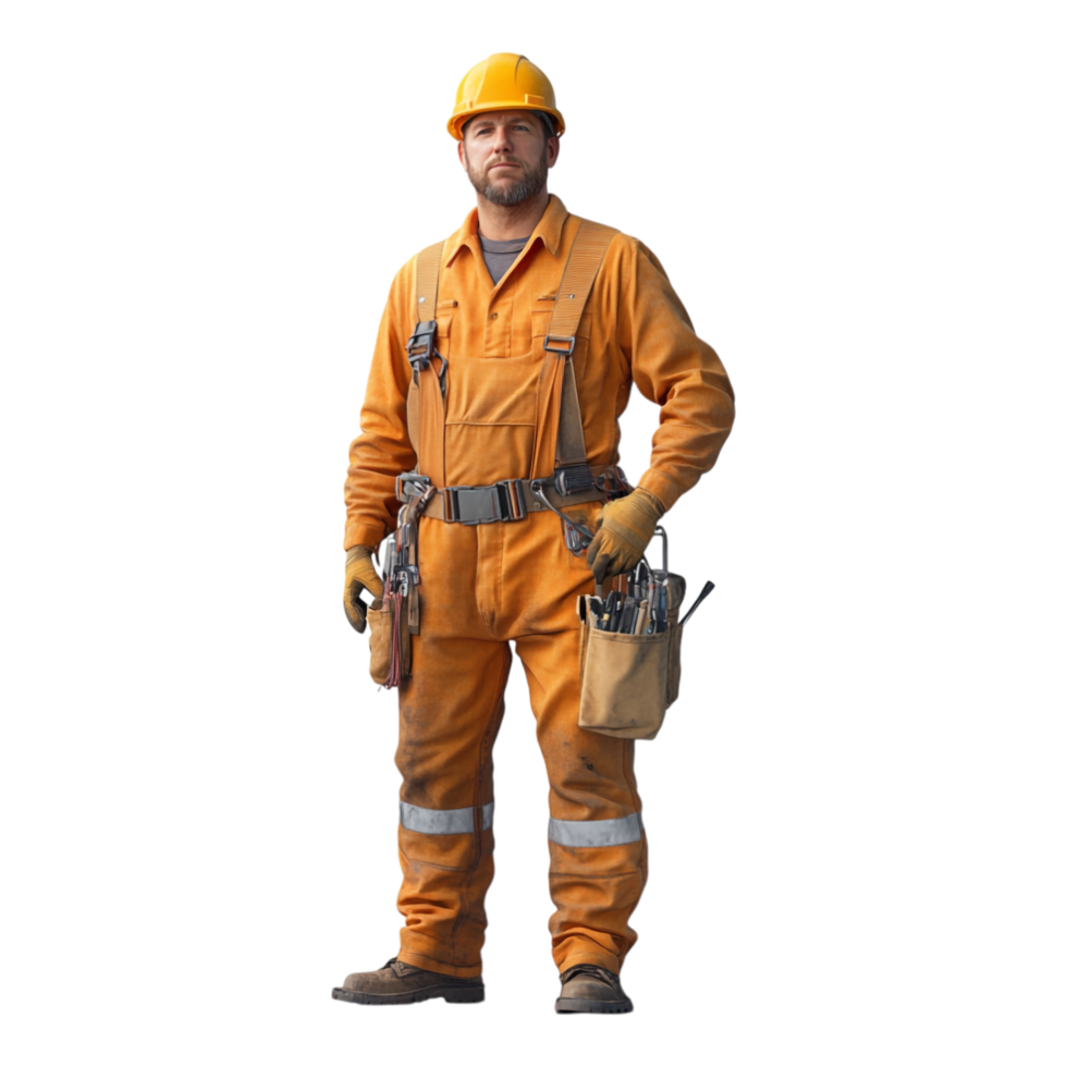 Man at Work Isolated Against a Transparent Background png
