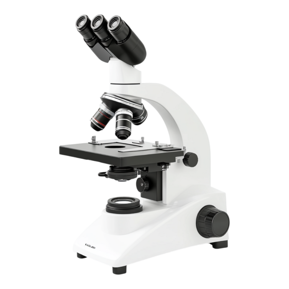 World Science Day Display with a Microscope Isolated Against a transparent Background png