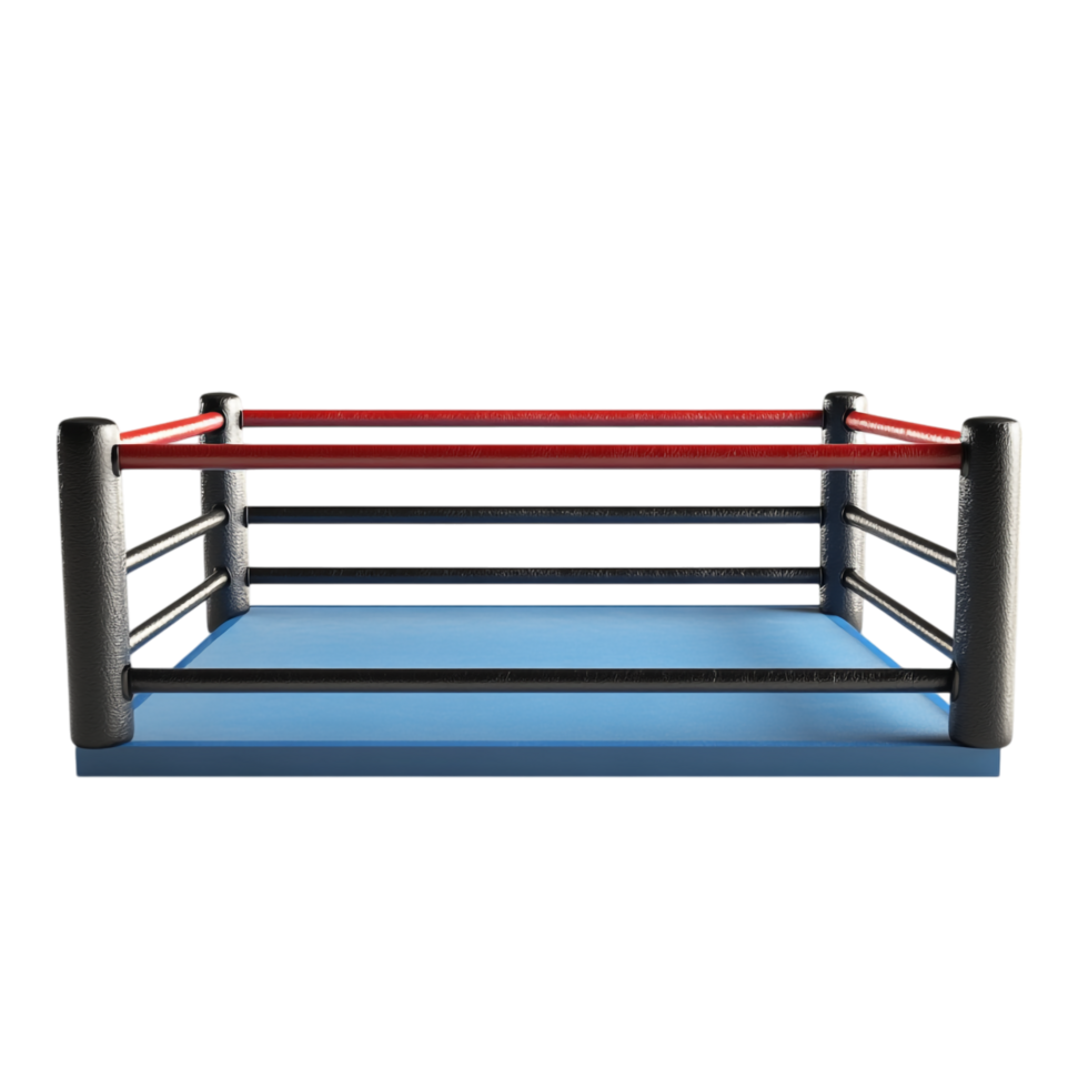 Boxing Ring - 3D Rendering Against White Background png