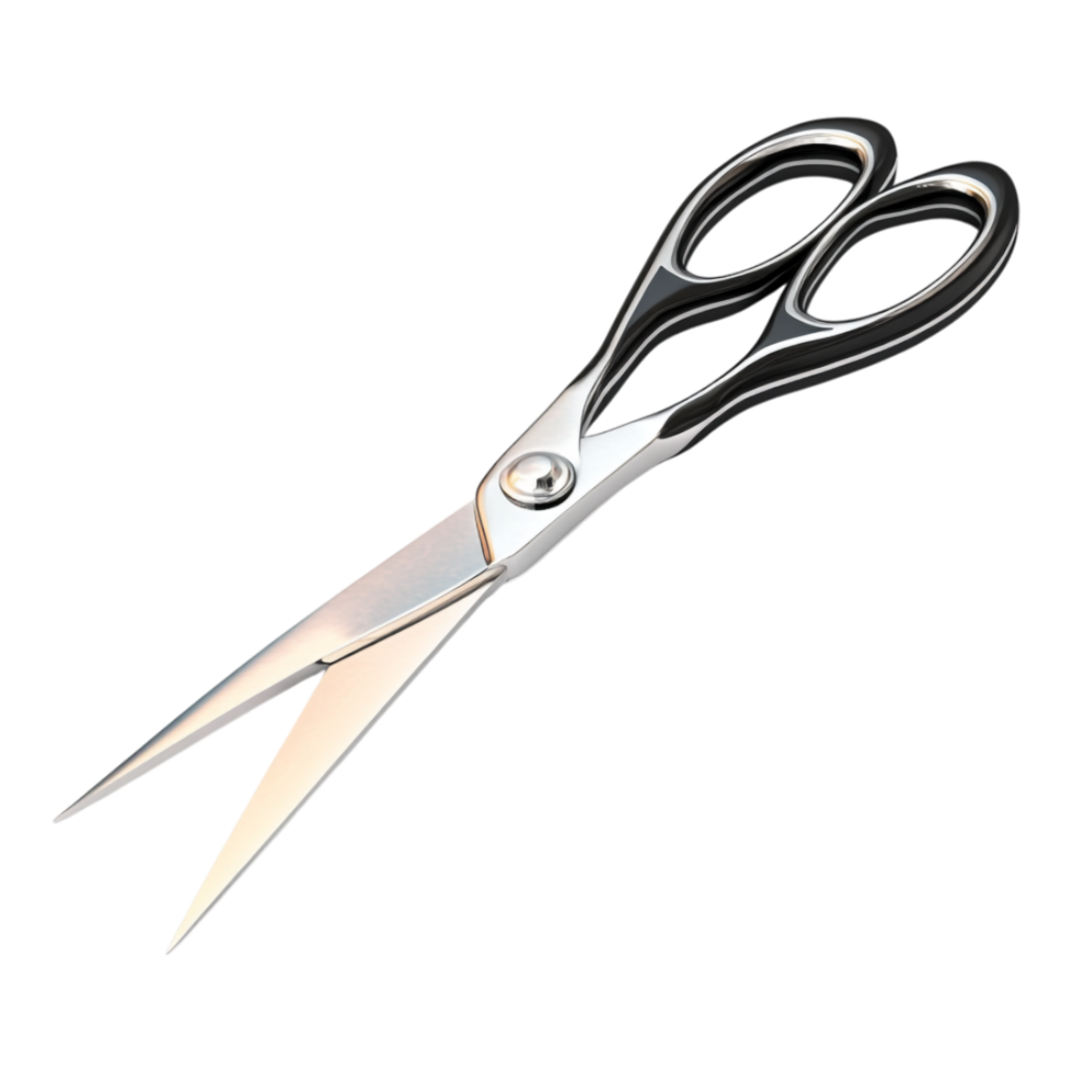 Scissors Cutting Cloth Isolated Against White Background png