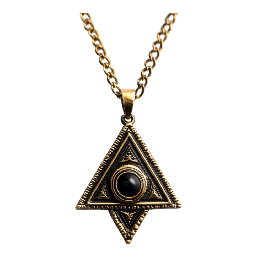 Masonic isolated jewelry rendered in 8K resolution against a transparent background png