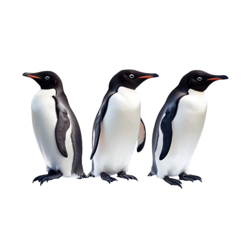 Penguins on an Iceberg Isolated Against a Transparent Background png